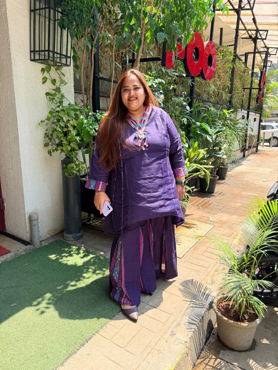 Purple Ethnic Printed Co-ord Set