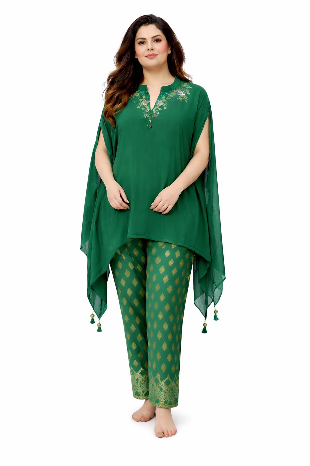 Green Upada Silk Co-ord Set