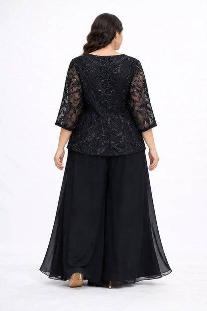 Black Sali Work Jacket Sharara Set